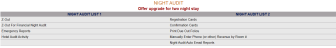 Night Audit menu